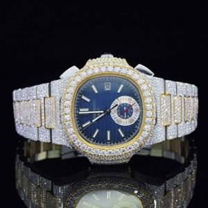 Fournisseur professionnel de montres en diamants cultivés en laboratoire pour hommes et cadeaux, prix d'usine en provenance d'Inde - Product Image 1
