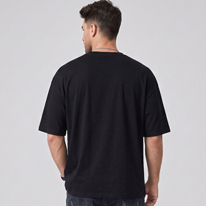 T-shirt Homme Oversize Brodé Effet Vieilli Manches Courtes Coupe Ample Style Été - Product Image 3