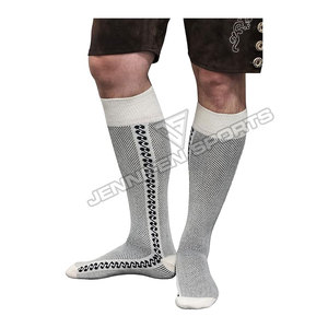 Professional Oktoberfest Bavarian Nylon/Cotton <b>High</b> <b>Knee</b> <b>Socks</b> With Twin Colors Unisex Quality Thick Crew <b>Socks</b> Knitted - Product Image 2