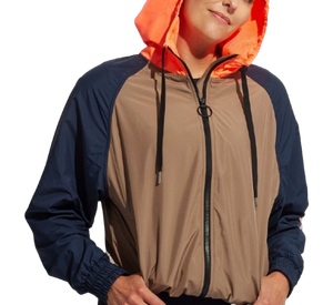 Chaquetas cortavientos para mujer con logotipo personalizado, más vendidas, con forro de malla transpirable, con capucha y cremallera completa, de nailon. - Product Image 4