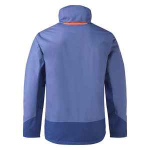เสื้อแจ็คเก็ตกันลมมีฮู้ดสำหรับผู้ชาย สีเทาสีส้ม ซิปแบบลำลอง สำหรับใส่กลางแจ้งในฤดูใบไม้ร่วง - Product Image 4
