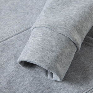 Sweat-shirt à capuche gris pour homme, coupe classique, couleur unie, coton French Terry, pull décontracté avec poche avant, vêtement d'automne - Product Image 3