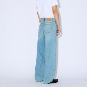 Jeans baggy en denim pour homme avec logo personnalisé, coupe ample, jambe droite, broderie, patch, streetwear, fabricant - Product Image 2