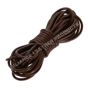 Cordon en cuir rond marron moyen de 1.5mm d'approvisionnement d'usine pour les projets d'artisanat de bijoux et de bricolage - Product Image 5