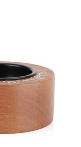 Brûleur d'encens rond en bois avec coupelle métallique, porte-encens Oud arabe, brûleur décoratif pour parfum d'intérieur, export - Product Image 2