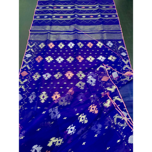 Elegant Digital Print <b>Jamdani</b> Cotton <b>Saree</b> for Women Traditional Bangladesh Style Party Wear Sun Protection Quick Dry - Product Image 4