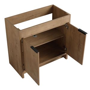 Mobile bagno freestanding da 36 pollici con 2 ante ammortizzate, imballaggio KD, solo mobile senza piano BVB02436IMO - Product Image 6