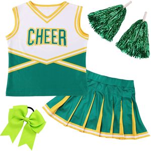 Ensemble de tenues de cheerleading personnalisées avec logo pour filles – Idéal pour les sports scolaires, les événements et les spectacles - Product Image 4