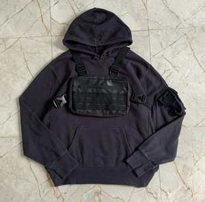 Veste matelassée décontractée unisexe en toile et mélange de polyester avec fermeture éclair, coupe-vent et capuche, logo personnalisé sur le devant - Product Image 4