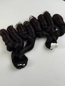 ผมเวียดนามแท้แบบมัดเป็นช่อ ขนาด 28 นิ้ว สีธรรมชาติ ลอนเด้ง นุ่มฟู - Product Image 1