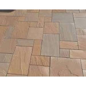 Dalles de pavage en pierre naturelle Raj Green Sandstone Patio Pack pour patios de jardin, aménagement paysager et allées - Product Image 3