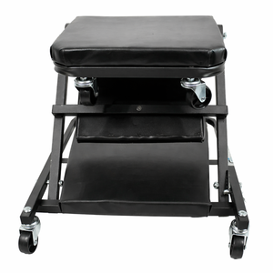 Asiento de taller 2 en 1 Z Creeper de 36 pulgadas, cama plegable para reparación de automóviles, capacidad de 300 libras, asiento acolchado, estructura de acero, giratorio portátil, negro GAPGAR034 - Product Image 3