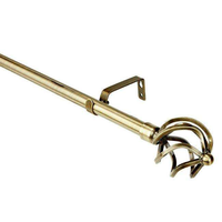 Tringle à rideaux pivotante en fer massif forgé à la main, longueur personnalisable, écologique, robuste - Chaman India pour la maison et le bureau