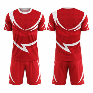 Ensemble de maillots de football pour garçons de haute qualité, respirant et à séchage rapide, uniforme de football en gros pour équipe et club, livraison rapide en stock - Product Image 1