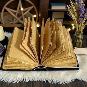 Pink Book of Shadows Journal Handmade Grimoire with Deckle Edge Paper | Vintage <b>Lock</b> Diary Personalized Witchcraft Notebook - Product Image 5