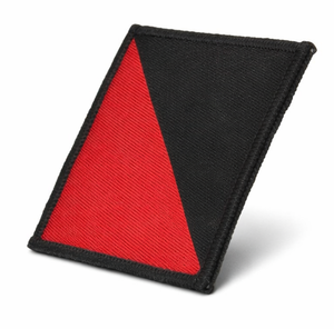 แผ่นปะตราสัญลักษณ์ Air Assault Style DZ สีแดงดำ ลายทแยง ปักแบบ Tactical Embroidered Insignia - Product Image 3