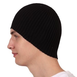 Unisex Solid Black <b>Beanie</b> 100% Acrylic Knit Winter Hat Casual Style Adult 56-58CM Head Circumference Custom <b>Beanies</b> Mens - Product Image 3