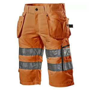 High Quality High Visibility Safety Hi Viz <b>Working</b> Wear <b>Cargo</b> Multi Pocket Worker Reflective Construction Shorts - Product Image 3