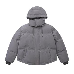 แจ็กเก็ตขนเป็ดสำหรับผู้ชายสีดำแฟชั่นดีไซน์ซับลิเมชันสำหรับฤดูหนาวตามสั่ง - Product Image 2