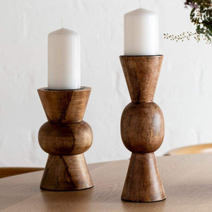 Elegante Portavelas de Madera Ecológica Pulida Hecho a Mano para Veladas Románticas, Altares del Hogar, Eventos y Regalos Promocionales - Product Image 4