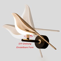 Lampe murale LED moderne pour chambre à coucher, rotative, réglable, design Art Déco, motif oiseau, télécommande pour hôtels et intérieurs