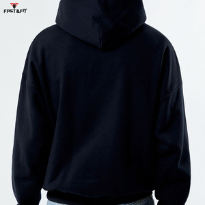 เสื้อฮู้ดดี้ผู้ชายผ้าฝ้าย 100% แบบขายส่งสั่งทำได้ คุณภาพสูง ทรงโอเวอร์ไซส์ สไตล์ลำลอง สตรีทแวร์ ปักลาย 3 มิติ ผ้าฟลีซ สำหรับฤดูหนาว - Product Image 4