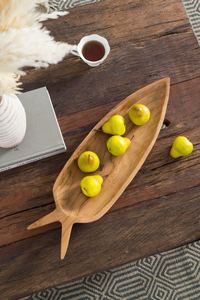 Plateau de service en bois de manguier en forme de poisson, fait main, vente en gros, décoration côtière, plateau de table rustique long, vaisselle en bois - Product Image 6