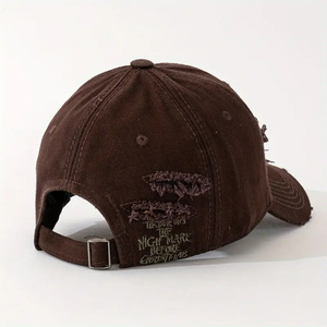 Distressed Vintage Baseball Cap Ripped Washed <b>Dad</b> <b>Hat</b> Camouflage Layered Streetwear Adjustable Unisex Casual Fashion Cap - Product Image 5