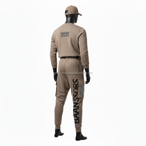 กางเกงวิ่งขนแกะระดับพรีเมียมสำหรับผู้ชายกางเกงวิ่งผ้าน้ำหนักมาก GSM 320หนักผ้านุ่มยืดหยุ่นใส่ได้กับโลโก้ของผู้ชายซักได้ตามต้องการ - Product Image 5