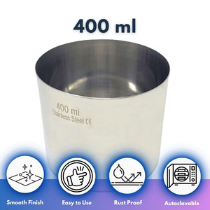 Crisol de Acero Inoxidable FENTEX de 400 ml, Vaso de Laboratorio Multifuncional, Taza de Laboratorio con Fondo Plano, Autoclavable, ODM OEM - Product Image 4