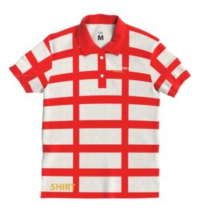 Chemises polo personnalisées en polyester/coton respirant, 220 GSM, logo brodé, motif géométrique abstrait, prix d'usine, haute qualité - Product Image 1