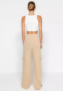 กางเกงขายาวลำลองผู้หญิงเอวสูงทรงหลวม น้ำหนักเบา ราคาถูก ขายส่ง รับผลิตแบบ OEM - Product Image 5