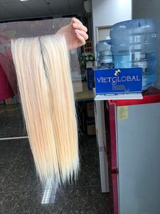 Extensiones de pelo Remy vietnamita alineado cutícula doble natural cruda 100% al por mayor cierre de encaje trama de piel rizada recta - Product Image 4