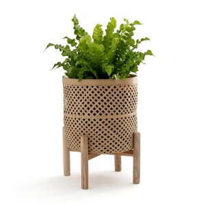 Decorative Flower and Plant <b>Pot</b> <b>Stand</b> Wholesale Indoor Natural Bamboo Planter <b>Stands</b> for Wedding Event Decor - Product Image 3
