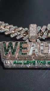 Collar con Colgante de Nombre Personalizado Unisex con Moissanita Verde Baguette, Estilo Hip-Hop para Hombre, Joyería de Diamantes, Regalo Único y Perfecto - Product Image 5