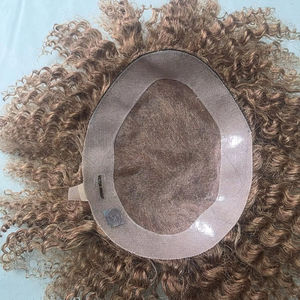 Prothèse capillaire homme en cheveux humains indiens Remy bouclés, base mono - TAZ HAIR BANGLADESH - Product Image 1