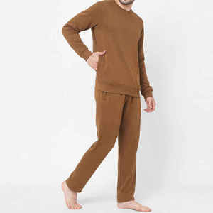 Customized Unisex Oversized Comfortable Pullover Cotton Streetwear Solid Tracksuits Winter Lightweight Sweatshirt <b>Sweatpants</b> <b>Set</b> - Product Image 3