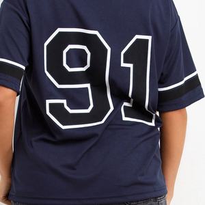 Venta al por mayor Streetwear Mujeres Los Angeles Sports Jersey Top Oversized V-Neck Shirt Casual Game Day Wear Ladies Tops - Product Image 6