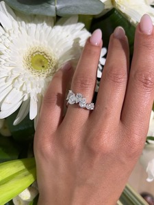 2.5 Carat Pear Cut Lab Grown Diamond Band 1k4 White Gold Wedding & Anniversary <b>Ring</b> - Product Image 4