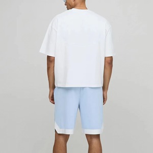 Ensemble court 2 pièces pour homme, t-shirt et short d'été, ensemble de survêtement, short cargo, coton respirant - Product Image 2