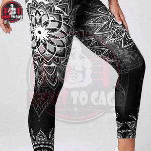 Pantalones de Yoga Personalizados de Cintura Alta con Estampado de Mandala para Mujer, Leggings Sublimados para Gimnasio, a Prueba de Sentadillas, Control de Abdomen, Mallas Deportivas - Product Image 5