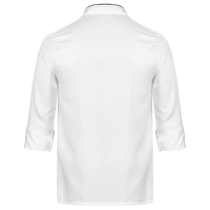 เสื้อโค้ทโอเวอร์โค้ทผ้าโพลีคอตตอนแบบกระดุมสองแถวสำหรับผู้ชาย สไตล์เสื้อเชฟสำหรับโรงแรมร้านอาหาร ไซส์ใหญ่ เสื้อผ้าสำหรับทำอาหาร - Product Image 3