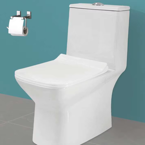 WC monobloc avec dimensions 745x360x655 mm, siphon en S de 225 mm, et système de chasse siphonique exceptionnel avec double chasse et design 4D - Product Image 1