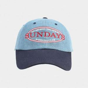 Nouvelle Casquette de Baseball Vintage Courbée à 6 Panneaux avec Patch Brodé Lettres New York, Unisexe, en Denim Bicolore, Casquette de Sport - Product Image 6