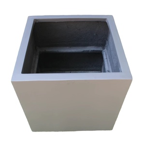 Meilleures ventes, nouvelle arrivée, pots de fleurs KNT modernes de luxe en FRP brun, incassables, légers, pour plantes de jardin, finition rugueuse - Product Image 1