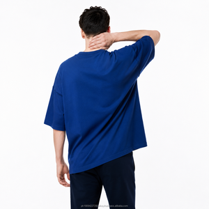 Camiseta de hombre personalizada con efecto desgastado, 100% algodón, ecológica, 220g, OEM, venta al por mayor, impresión de logotipo personalizado, lisa, casual - Product Image 4