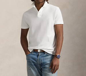Camiseta de Manga Corta Amarilla para Hombre, 100% Algodón, Cuello Redondo, Corte Regular, Color Sólido Informal, Tejido Piqué, Logotipo Frontal, Transpirable - Product Image 3