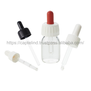 Gotero de pipeta con marcado de volumen, tapa de plástico acanalada personalizada y tetina de goma de color EPDM - Product Image 1