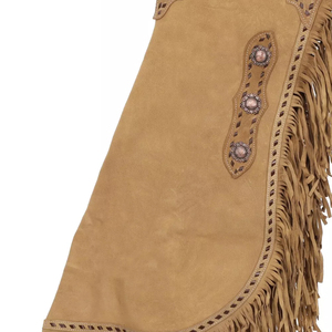 Genuine Cowhide Leather Unisex <b>Half</b> <b>Chaps</b> Custom Demanded Horse Racing Equestrian <b>Chaps</b> Durable for Men Riding - Product Image 3
