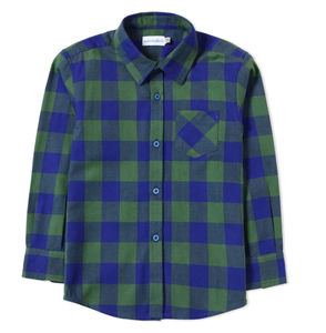 เสื้อเชิ้ตผ้าสักหลาดผู้ชาย ผ้าฝ้าย แขนยาว ทรงปกติ ติดกระดุม ดีไซน์ลำลอง เนื้อผ้านุ่ม ระบายอากาศได้ดี เหมาะสำหรับเดินทุกวัน - Product Image 1